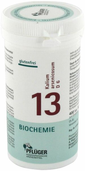 Biochemie Pflüger 13 Kalium arsenicosum D6 400 Tabletten