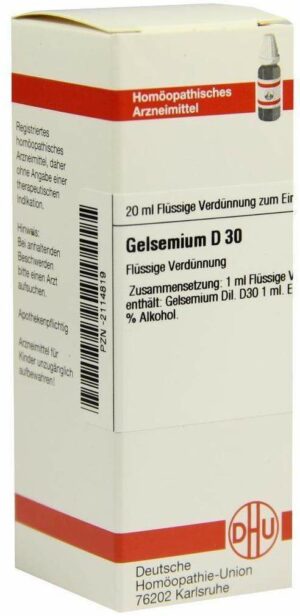 Gelsemium D30 20 ml Dilution