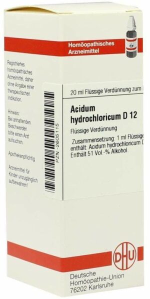 Acidum Hydrochloricum D 12 Dilution