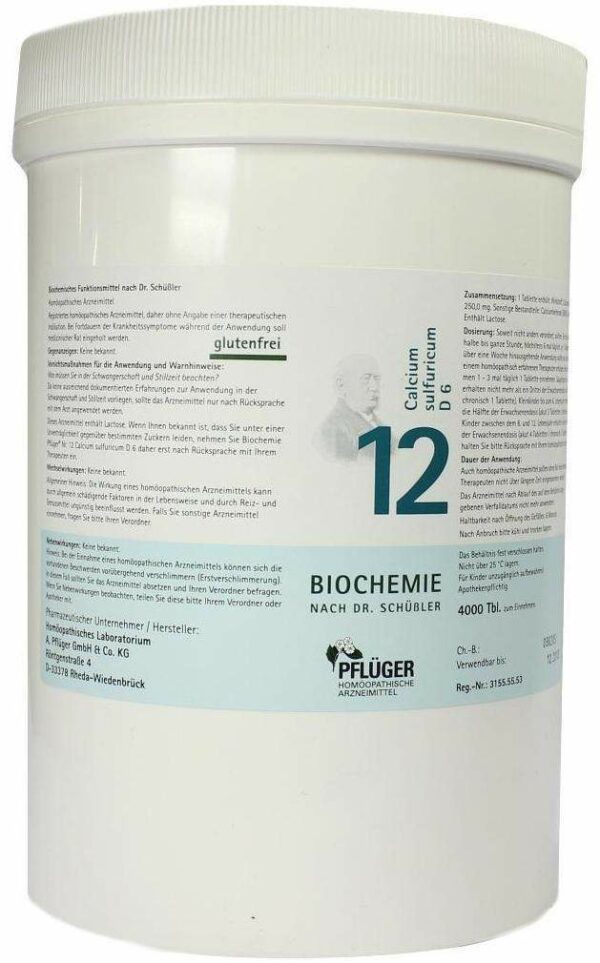 Biochemie Pflüger 12 Calcium Sulfuricum D6 4000 Tabletten