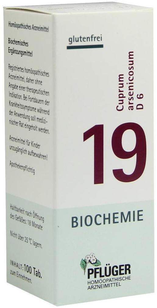 Biochemie Pflüger 19 Cuprum Arsenicosum D6 100 Tabletten