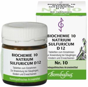 Biochemie Bombastus 10 Natrium sulfuricum D 12 80 Tabletten