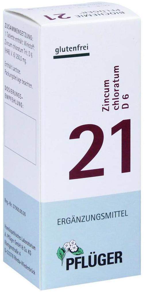 Biochemie Pflüger 21 Zincum Chloratum D6 100 Tabletten