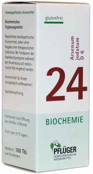 Biochemie Pflüger 24 Arsenum Jodatum D6 100 Tabletten