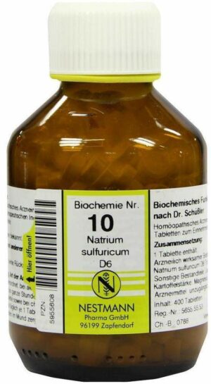 Biochemie 10 Natrium Sulfuricum D 6 400 Tabletten