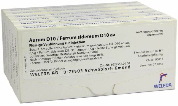 Weleda Aurum D10 Ferrum Sidereum D10 Aa 48 X 1 ml