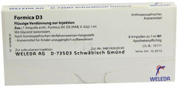 Formica D 3 Weleda 8 X 1 ml Ampullen