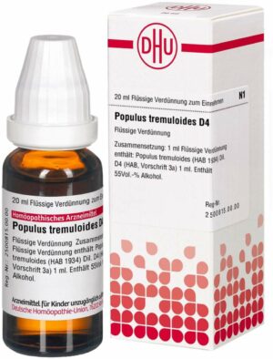Populus Tremuloides D4 Dilution 20 ml Dilution